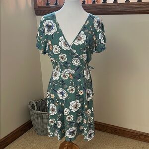 Floral  Dress in Green by Kaileigh